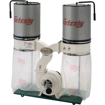 G0562ZP 3 HP Double Canister Dust Collector w/ Aluminum Impeller