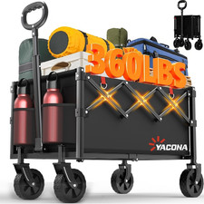 Wagons Carts Foldable, Lightweight Portable Utility Shopping Cart with Wheels, F