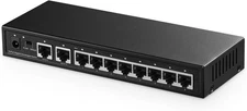 10 Port Gigabit Ethernet Switch, 8 Ports 100/1000Mbps, 2 Gigabit Uplink, 10x1G