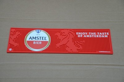 Amstel Bier rot Bar Läufer Bier Tropf Gummimatte Wetstop Neu 56 x 16 x 0,8 cm