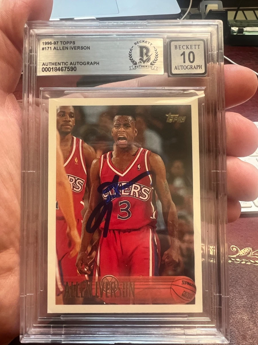 Allen Iverson Basketball Grade 10 Rookie Sports Trading Cards