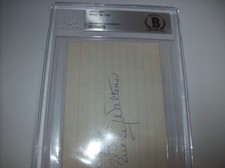 Bucky Walters Signed Index Card Autograph Beckett Certified Authentic Free Ship