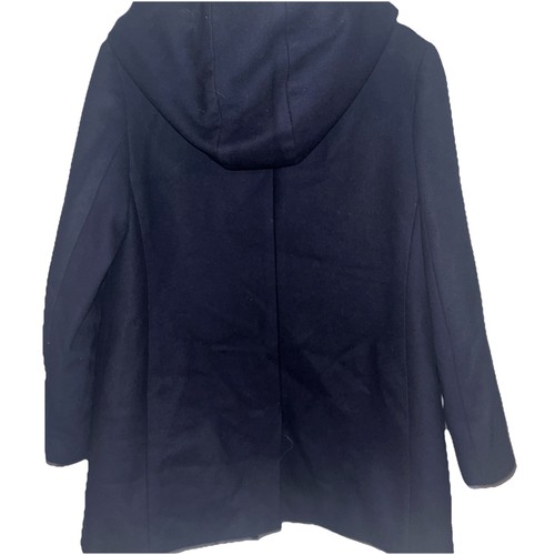 J Crew Coat Womens 6 Petite Italian Wool Hooded Faux Fur Trim Hood Career - Picture 4 of 8
