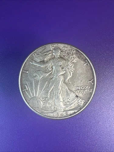 1942 Walking Liberty Silver Half Dollar CHOICE BU Uncirculated w/Toning & Luster