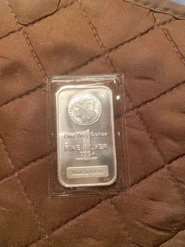 One Troy Ounce New Fine Silver .999 Morgan Bars (Sealed)