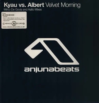 Kyau & Albert Velvet Morning 1ST UK PRESSING W/ BLACK ANJUNABEATS COVER