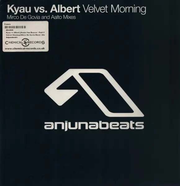 Kyau & Albert Velvet Morning 1ST UK PRESSING W/ BLACK ANJUNABEATS COVER - Bild 1 von 1