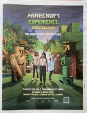 Minecraft Experience Villager Rescue Ad News Advert Poster Full Page 14X 11