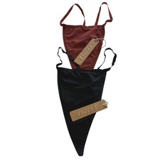 SKIMS Jelly Sheer T-String Thong Lot 2 Onyx Saffron XS