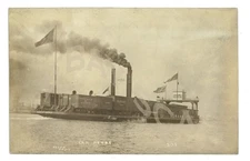 GREAT LAKES CARFERRY STEAMER SHIP HURON SARNIA ONTARIO PESHA RPPC POSTCARD