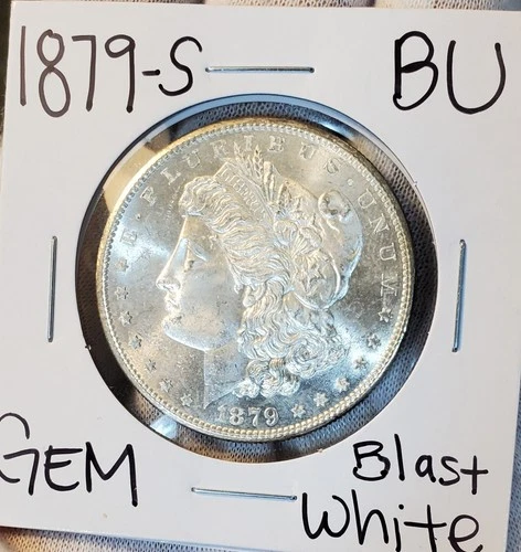* 1879 S * BU MS++ FROSTY BLAST WHITE GEM ALL ORIGINAL MORGAN SILVER DOLLAR #A8