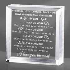 to My Man Gift for Him Valentine's Day Acrylic Plaque I Love You Gift for Boy...