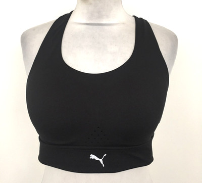 Puma Women's Sports Bra Black PWRBreathe Run Crossback Removable Pads New
