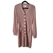 Olive and Oak Sweater Duster Cardigan Size Large