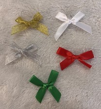 Mini Bow For Gift Wrapping/Ornaments/Tree Decor/Gifts/Crafts 5 Colors 40 Pieces