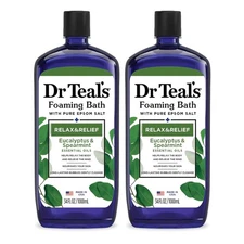 Dr Teal's Foaming Bath with Pure Epsom Salt, Relax & 68 Fl Oz (Pack of 1) 