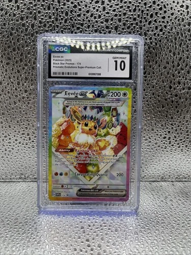 2025 Pokemon S&V Black Star Promos Eevee ex Prem. Coll. CGC 10 Gem Mint #174