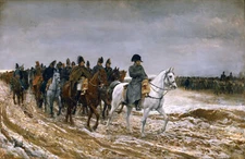 Oil Painting repro Jean Meissonier The French Campaign