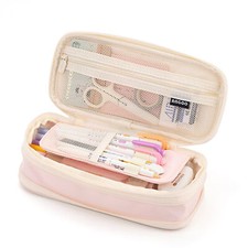 Large Capacity School Pencil Stationery Zipper Pocket Office Storage O9A1