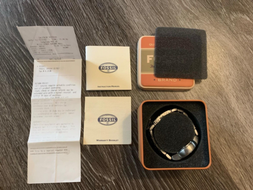 Y2K FOSSIL Big Tic Kanji Peace Watch, JR-8084, Box & Tags, Needs Battery