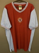 RETRO REPLICA MENS FC ASTON VILLA 1982/1983 SOCCER FOOTBALL SHIRT JERSEY SIZE XL