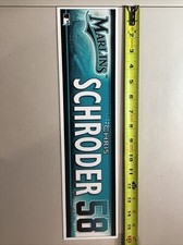 Chris Schroder Florida Marlins Game Used Baseball Locker Room Nameplate Plate