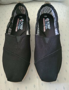 Bobs Skechers usado en excelente estado Alpargatas Plataforma Negro Lona de  espuma de memoria de zapatos talla 8.5 | eBay
