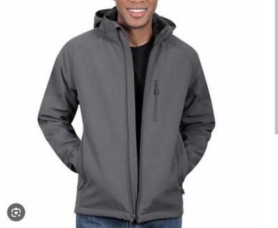 Kirkland Signature Sherpa Lined Softshell Detachable Hood Jacket(MAGNET M)NWT