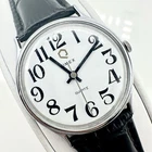 Vintage Timex Q Quartz Mens Watch M Cell Silver Tone Easy Reader, New Battery