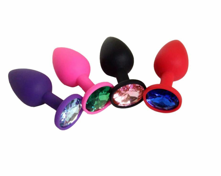 Silikon S ANAL Plug Analplug Buttplug Butt Kristall jewell Sexy Sextoy Dildo !