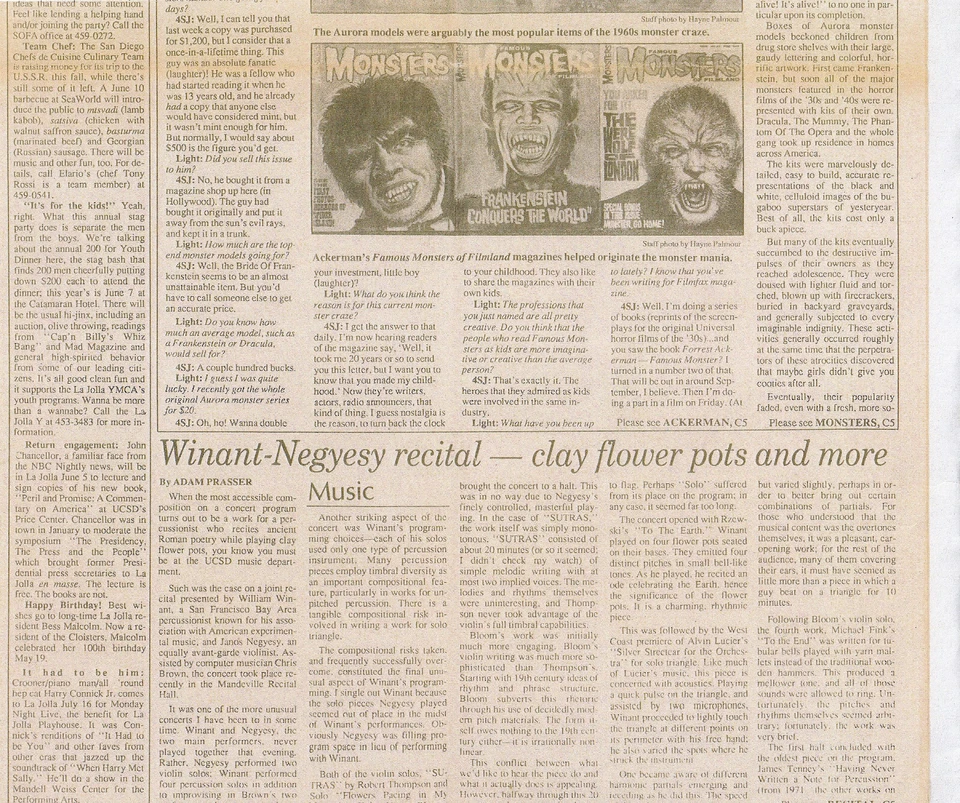 1990 SPECTRUM - Forrest J Ackerman interview and article on 1960s monster craze. - Image 2 of 4