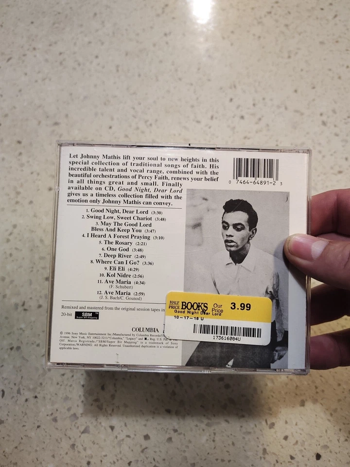 Good Night Dear Lord Album CD Johnny Mathis - Image 2 of 3