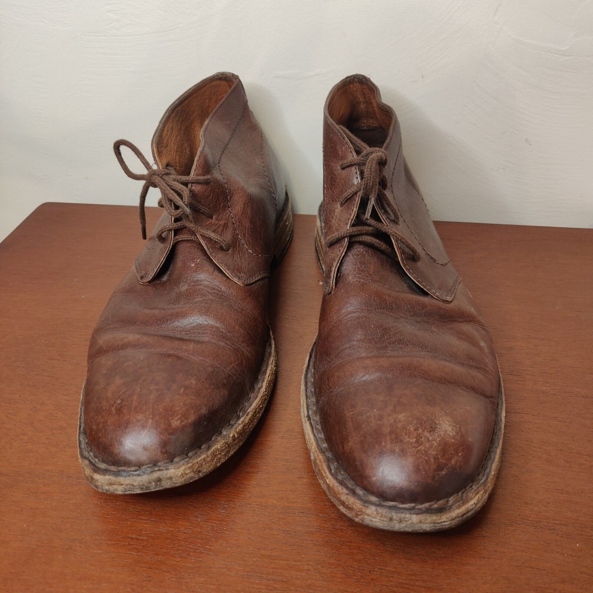 Frye Mens Cognac Leather Chukka Boots Lace Up Ankle 10.5 3480183-COG FRYE BOWERY Boots Cognac Leather Lace Up Side | Mercari main image 3