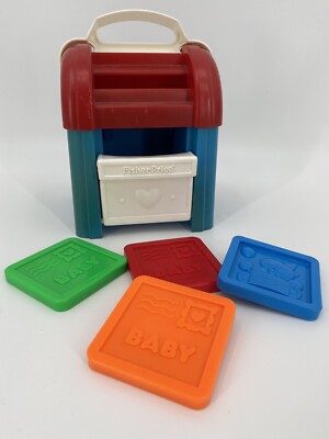 Vintage 1989 Fisher Price Sort And Stack Mailbox With 4 Letters Toddler Toy  1025 | eBay