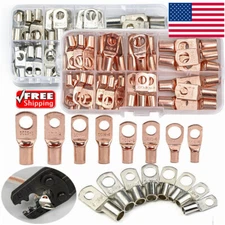 280PCS Car Copper Lug Ring Terminals Cable Electrical Wire Crimp Connectors Kit