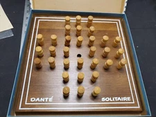 Vintage Dante Carpenter’s Bench Solitaire Peg Game 100% Complete
