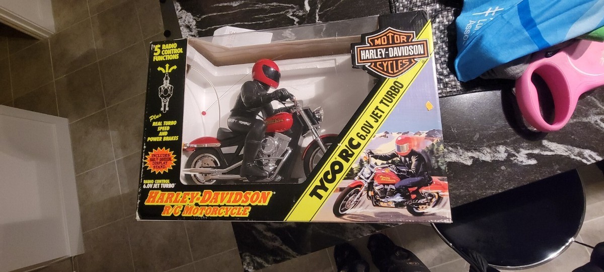 Tyco R/C Harley Davidson Motorcycle 1994 NEW Remote RED Turbo Vtg