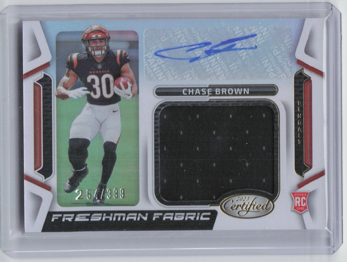 2023 Panini Certified Chase Brown Freshman Fabric Rookie Patch RPA