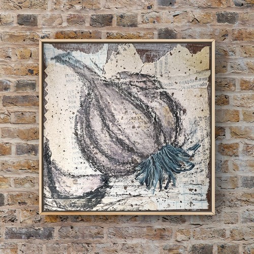 Garlic Wall Art 4” Watercolor Miniature Garlic Original Art Farmhouse Kitchen - Picture 4 of 12