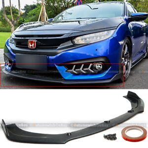 For 16-20 Honda Civic 10Th Real Carbon Front Bumper Body Kit Spoiler Lip 3PCS