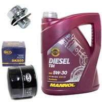 MotoröL Set 5W-30 5 Liter + ÖLfilter Sk 805 + Schraube FüR Toyota Carina Ii 2.0