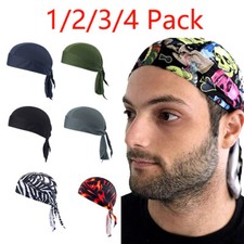 Cooling Do Rag Skull Cap Head Wrap Breathable Biker Doo Du Dew Bandana Hat Lot