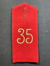 WW1 WWI Imperial German Army Military Red Shoulder Board Infantry Rgt 35