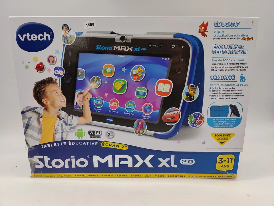 Vtech 80-194604 Storio MAX XL 2.0 Kindertablet, Blau Französische Version - Bild 3 von 4