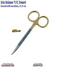 Iris Gum Scissors 11.5 cm Curved Blade Dental Surgical Suture Scissor TC Jaws