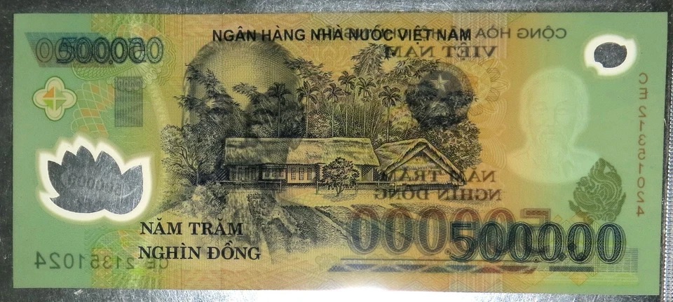 Vietnam 5 Millones Dong = 500.000 Dong x 10 billetes en estado UNC, totalmente nuevos. Foto 4 de 4