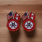 Nhl New York Rangers Vintage Hockey Lapel/Hat Pin #103-Rangers Fan Club w/Flags