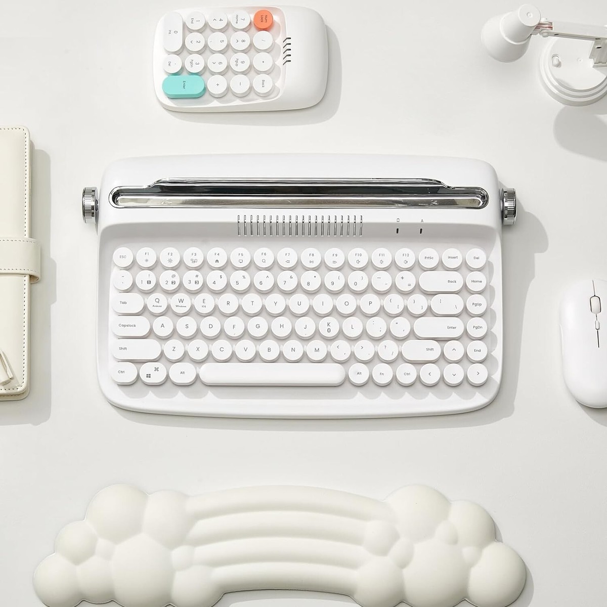 YUNZII ACTTO B303 Wireless Typewriter Keyboard PC Tablet Retro