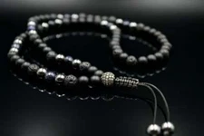 Men's Pendant Necklace Lava Rock Sandstone Onyx Zirconia Gemstone Gift for him