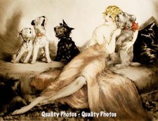 Dogs Singing in Perfect Harmony 8.5x11 Photo Print Louis Icart Funny Animal Art